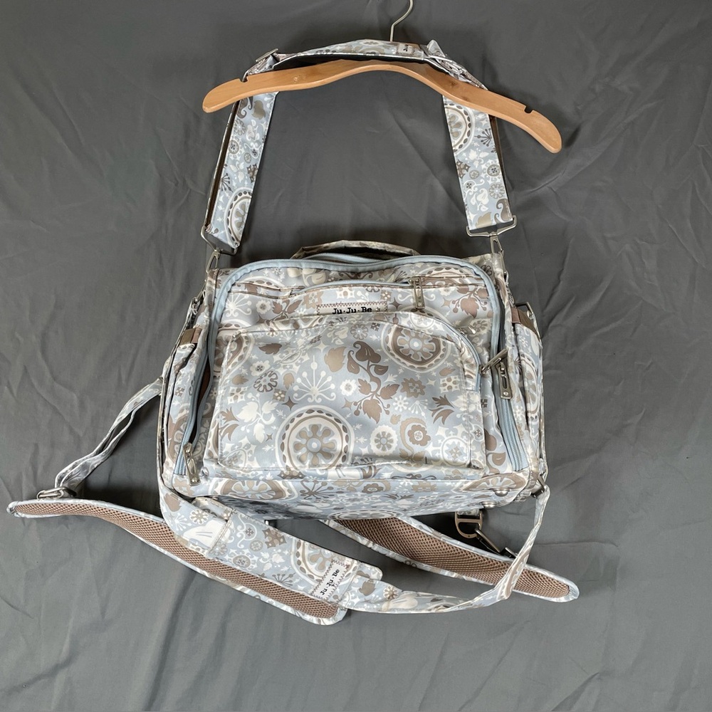 Ju Ju Be Diaper Bag Backpack Maternity Baby Blue Floral
